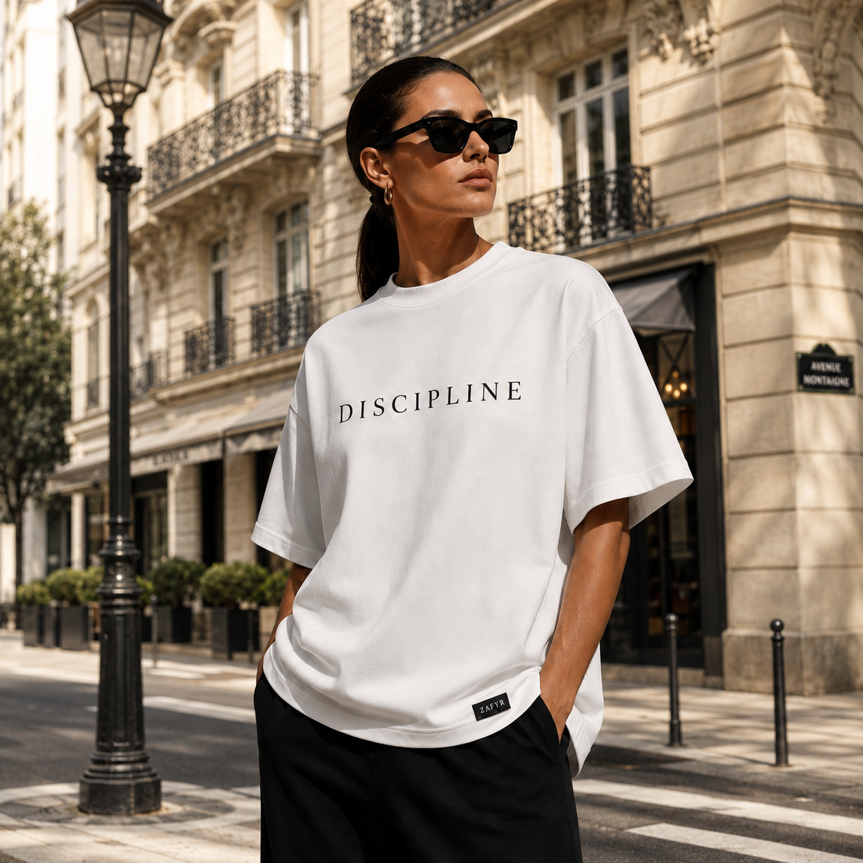 Silhouette ZAFYR DISCIPLINE en t-shirt blanc